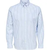 Selected Camisa 'SLHRick' azul claro / blanco