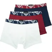 Emporio Armani Calzoncillo boxer navy / rojo vino / blanco