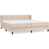 Syfax Cama box spring con colchón cuero sintético capuchino 200x200cm