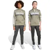 Adidas Chándal 'Seasonal Essentials Tiberio' gris claro / gris oscuro / oliva / blanco