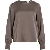 Vila Viellette Cuello Redondo Top De Manga Larga
