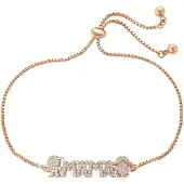 NAEMI Pulsera oro rosa / transparente