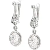 Faina Pendientes plata / transparente
