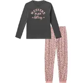 Buffalo Pijama 'Leo 1x' gris / rosa / negro