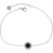 Faina Pulsera negro / plata