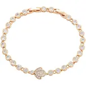 Faina Pulsera oro rosa / transparente