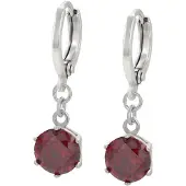 Gaya Pendientes rojo rubí / plata