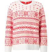ONLY Jersey 'ONLXMAS NORDIC' rojo / blanco