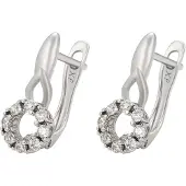 NAEMI Pendientes plata / blanco