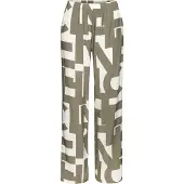 French Connection Pantalón de pijama caqui / blanco