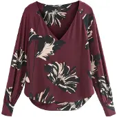 Next Blusa crema / gris oscuro / burdeos