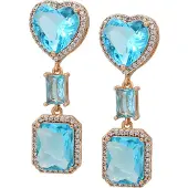 NAEMI Pendientes turquesa / oro