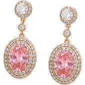 Gaya Pendientes oro / rosa / transparente