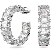 Swarovski Pendientes 'Matrix' plata