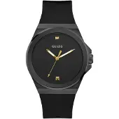 GUESS Reloj analógico 'Vinyl' oro / negro