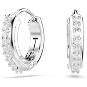 Swarovski Pendientes 'Matrix' plata / transparente