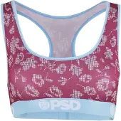 PSD Sujetador azul claro / rojo vino / blanco