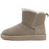 Derimod Botas de tobillo taupe / blanco lana