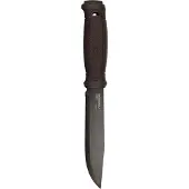 Morakniv Garberg Grand BlackBlade (C) 14640 Carbon Steel, Brown Polymer, cuchillo de bushcraft con funda de cuero