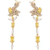 Faina Pendientes dorado / oro rosa / transparente