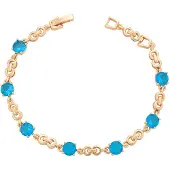 Faina Pulsera azul / oro rosa