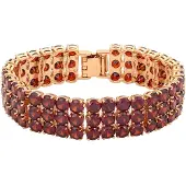 Gaya Pulsera oro rosa / rojo rubí