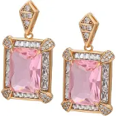Faina Pendientes oro rosa / rosa