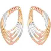 Faina Pendientes azul claro / oro rosa / rosa