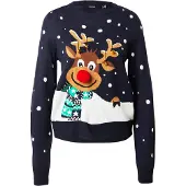 Vero Moda Jersey 'VMFrostydeer' navy / marrón / verde / blanco