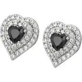 NAEMI Pendientes negro / plata
