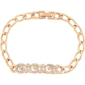 Faina Pulsera oro rosa / transparente