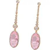 Gaya Pendientes oro rosa / rosa / transparente