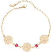Faina Pulsera oro rosa / rojo sangre