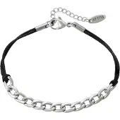 Faina Pulsera negro / plata