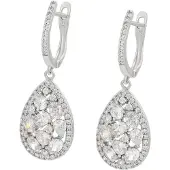 Faina Pendientes plata / transparente