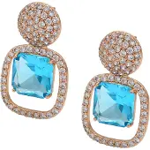 NAEMI Pendientes aqua / oro rosa