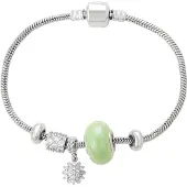 Faina Pulsera verde claro / plata