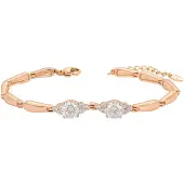 Faina Pulsera oro rosa / transparente