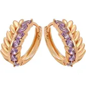 Faina Pendientes oro rosa / lavanda