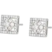 NAEMI Pendientes plata / transparente