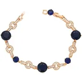 Faina Pulsera navy / oro rosa / transparente