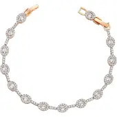 NAEMI Pulsera oro rosa / transparente