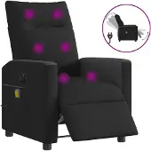 Syfax Sillón reclinable de masaje eléctrico tela