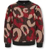 ONLY GIRLS Jersey beige / rojo / negro