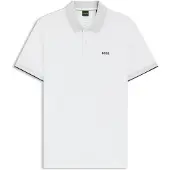 BOSS para hombre. 50554583 Polo Paddy blanco (L), Casual, Deportivo, Algodón, Manga corta, outlet 2026.