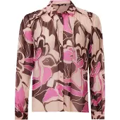 Mexx Blusa beige / marrón oscuro / lila claro