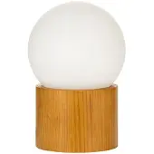 Pauleen Woody Shine lámpara de mesa madera vidrio