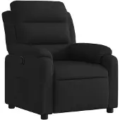 vidaXL Sillón reclinable de , tapizado en tela negra