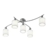 TRIO Lighting Lámpara de techo Garda pantallas de tela blanca
