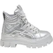 Buffalo Botines con cordones 'Aspha' plata